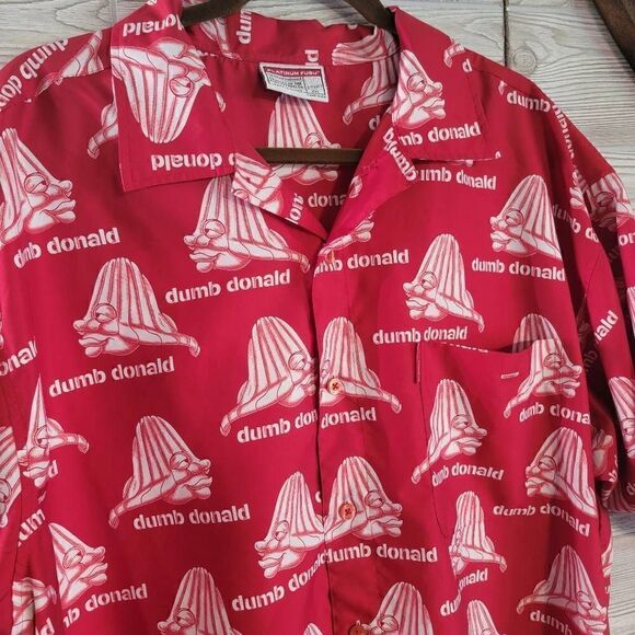 Platinum Fubu Vintage Dumb Donald Fat Albert Mens SZ XXL Button Down Cosby Rare - Picture 2 of 8